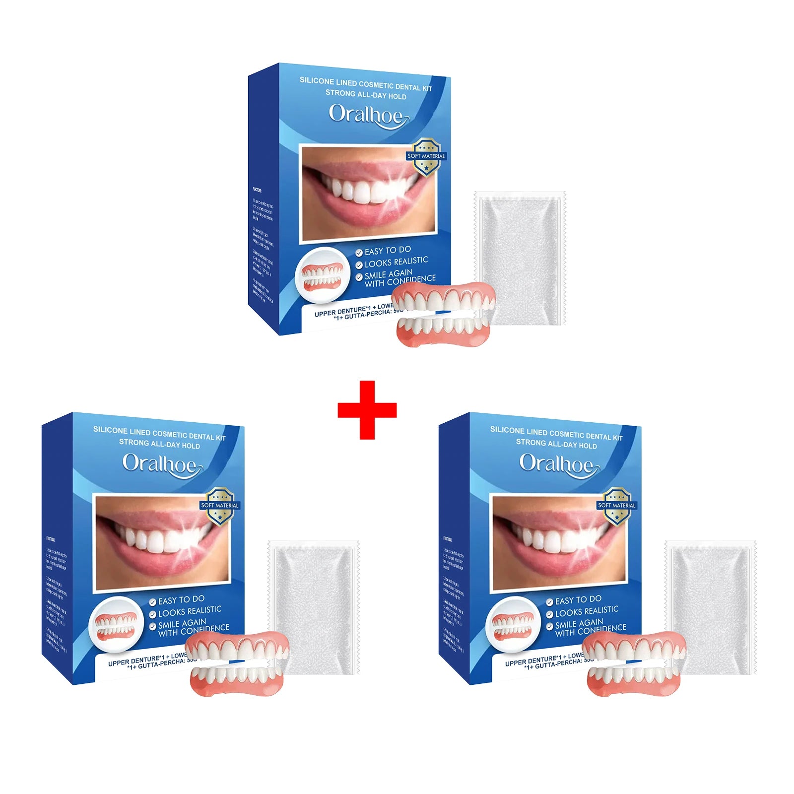 Cosmetic Dental Kit - Instant Realistic Upper and Lower Veneers for a Confident Smile - 15