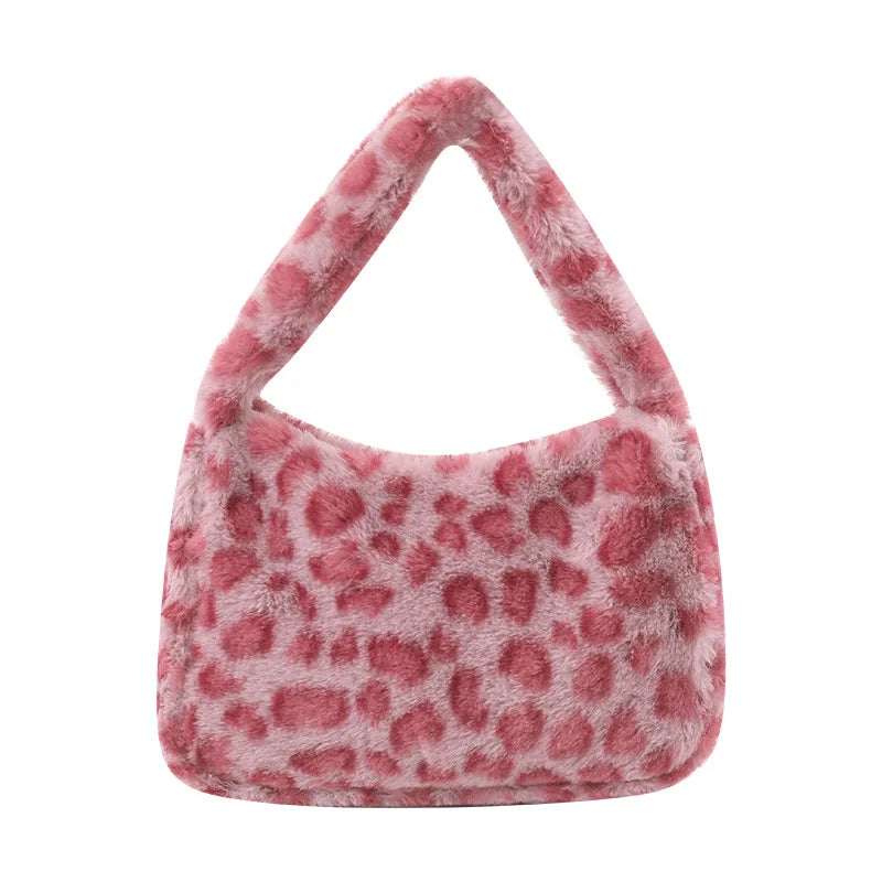 Luxury Leopard Print Plush Bag