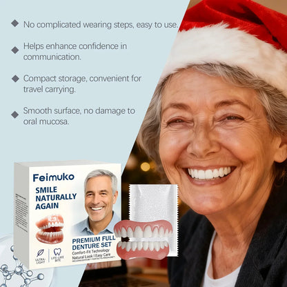 Natural Look Instant Cosmetic Denture Set for Comfortable Smile Correction