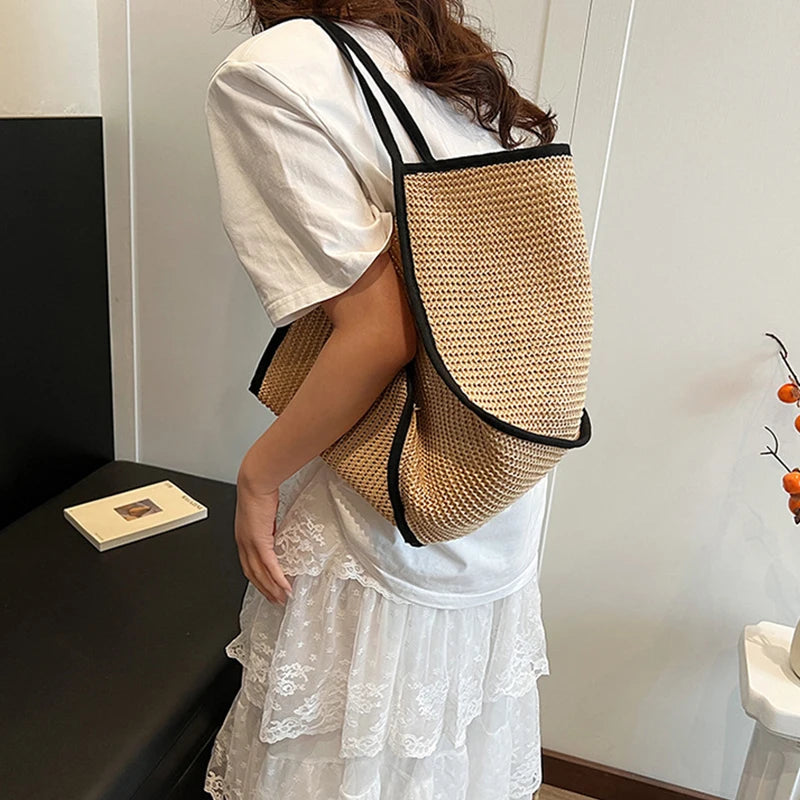 Luxury Bohemian Straw Tote