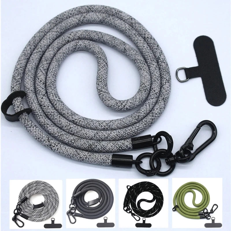 Universal 8mm Crossbody Phone Lanyard - Adjustable Detachable Neck Strap