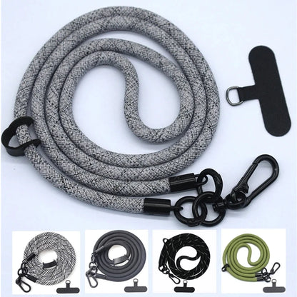 Universal 8mm Crossbody Phone Lanyard - Adjustable Detachable Neck Strap