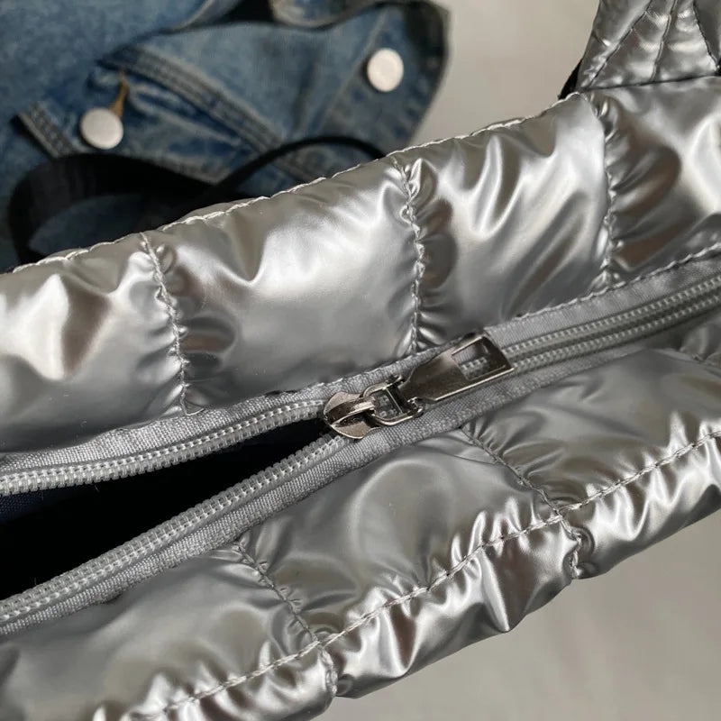 Luxury Quilted Puffy Tote Bag