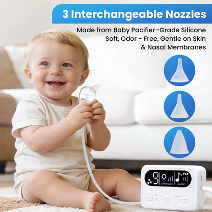 Electric Baby Nasal Aspirator with Soothing Music & Adjustable Suction