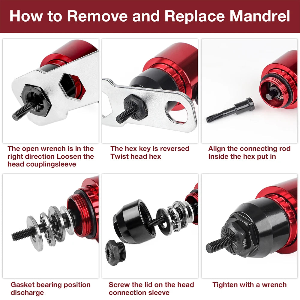 Electric Rivet Nut Gun Adapter for Drill - M3 M4 M5 M6 M8 Riveting Tool Kit