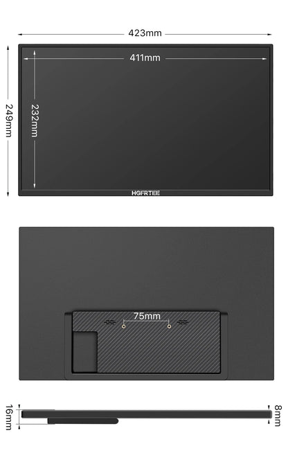 18.5" 120Hz Portable Monitor - 1080P IPS HDR Gaming Display