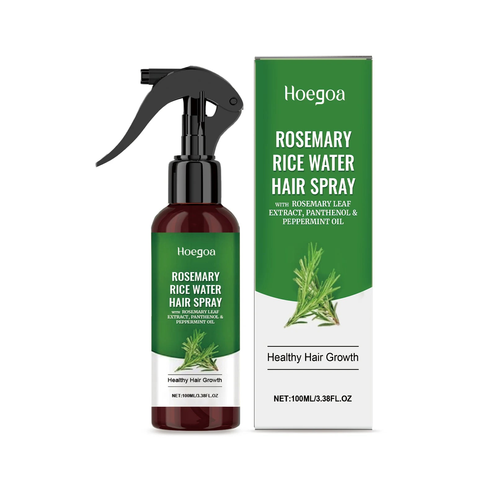 Rosemary Rice Water Hair Growth Spray - Leave-In Conditioner for Damaged Hair - 21