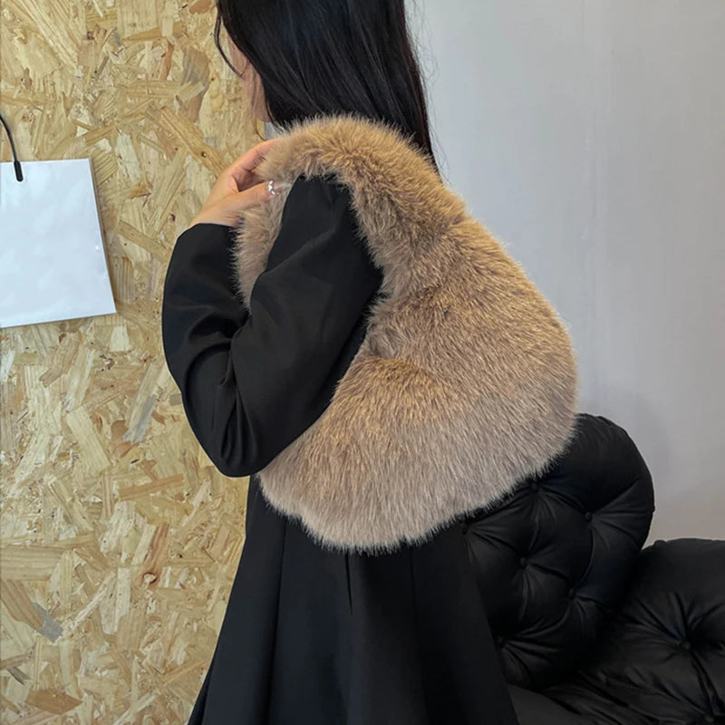 Luxury Soft Plush Bucket Bag