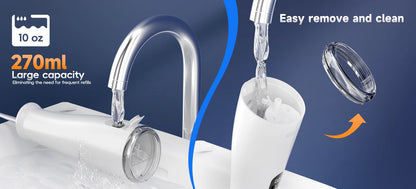 Electric Cordless Water Flosser - Portable Oral Irrigator with 4 Cleaning Modes
