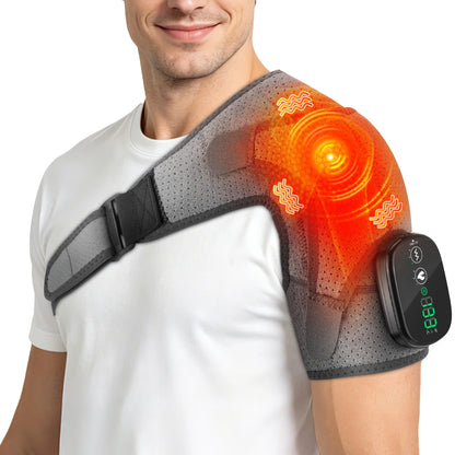 Cordless Shoulder Massager with Heat and Vibration for Pain Relief