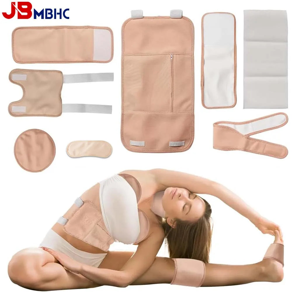 Reusable Organic Cotton Castor Oil Pack Wrap with Adjustable Strap - 1