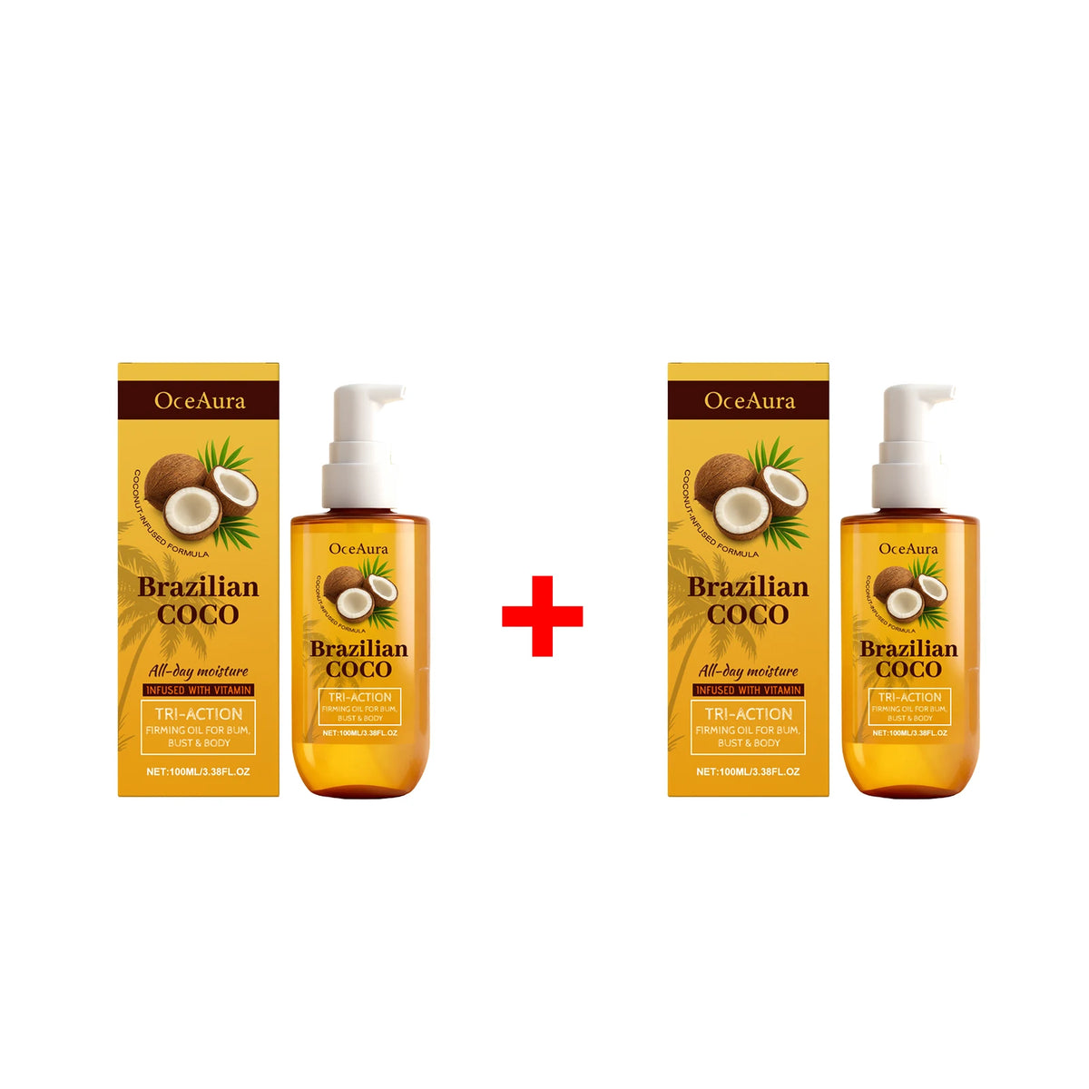 Coconut Brazilian Firming Body Oil - Hydrating & Tightening Skin Care Treatment