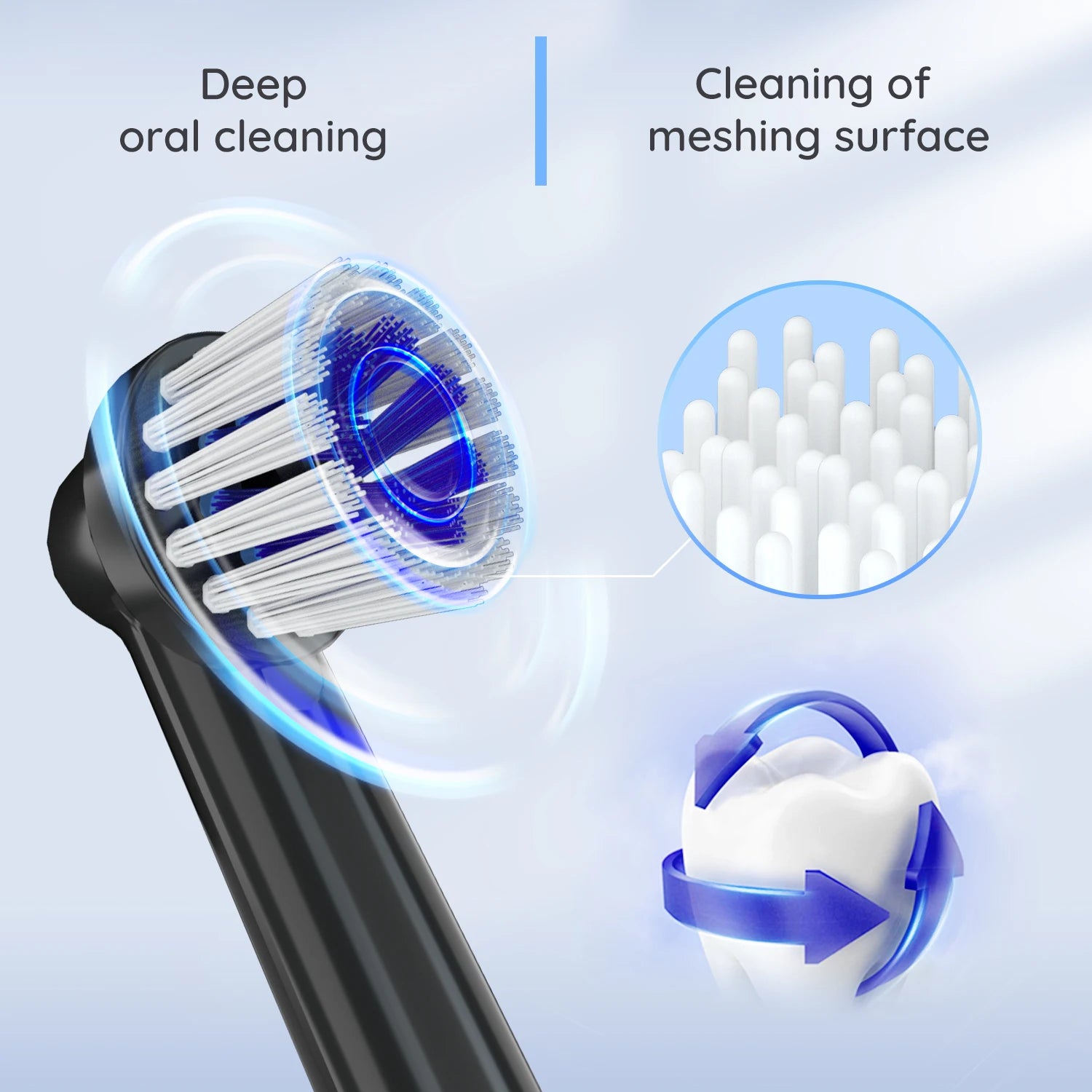 Replacement Toothbrush Heads for Mornwell T37 Electric Toothbrush - 2