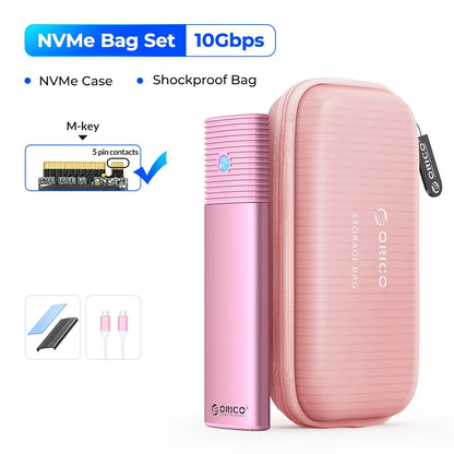 10Gbps M.2 NVMe SSD Enclosure Tool-Free Aluminum Case for 2280/2230 SSD