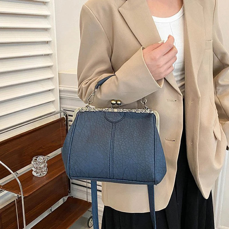 Luxury Vintage Alligator Kiss-Lock Bag