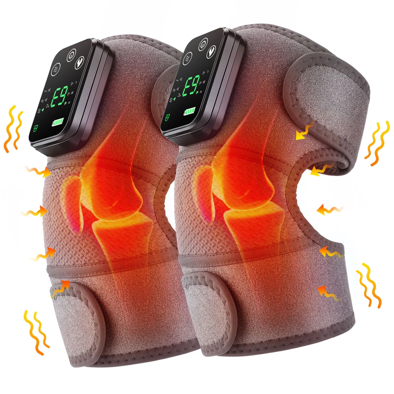 3-in-1 Heated Knee Shoulder Elbow Massager with Vibration - 1