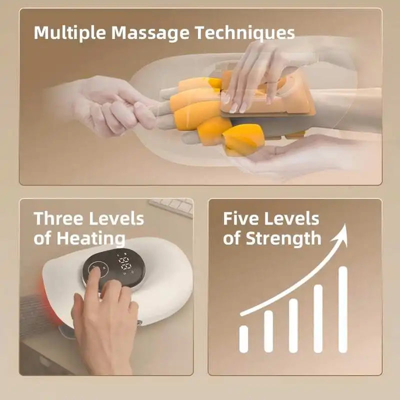 Smart Wireless Hand Massager with Heat and Airbag Compression - 2