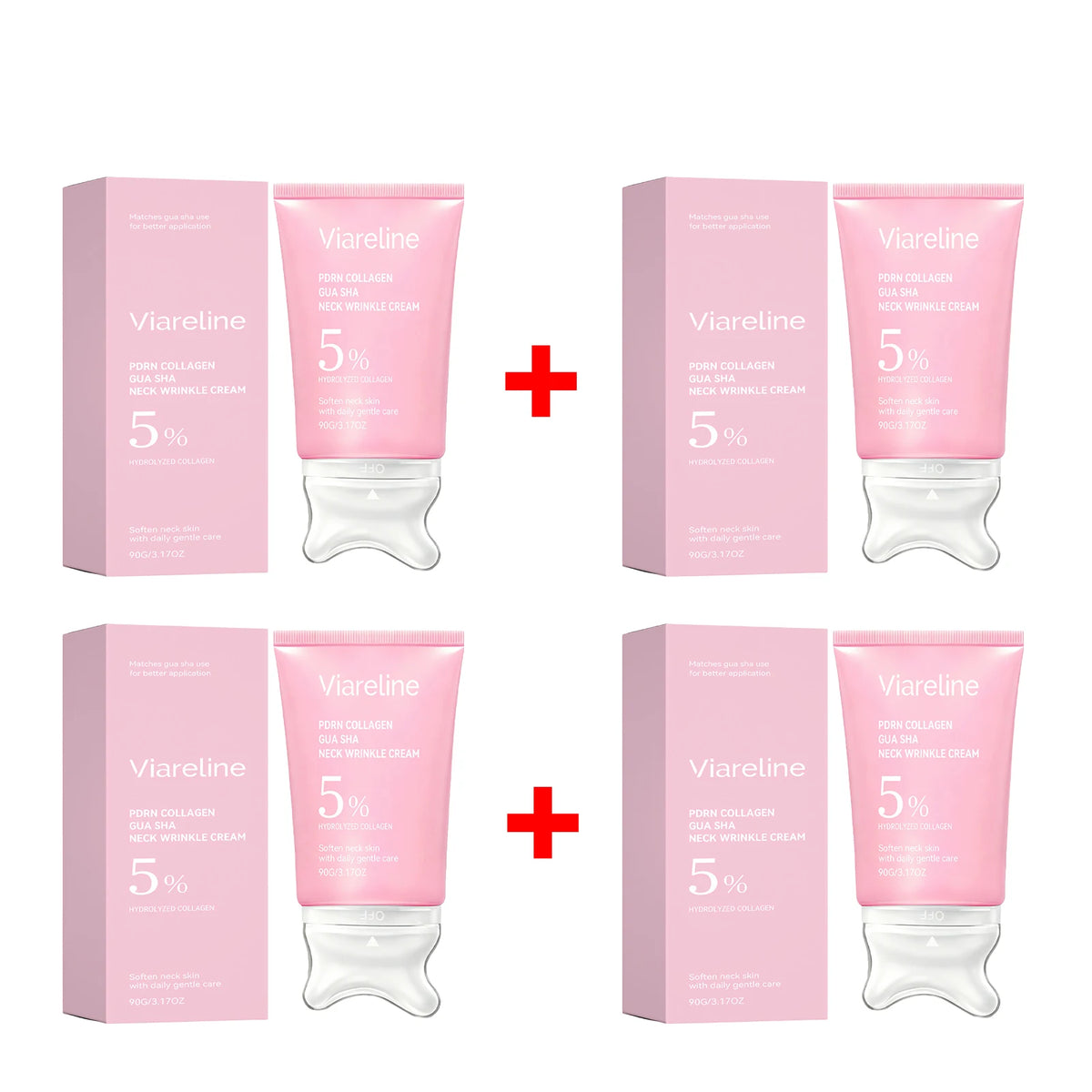 Collagen Neck Firming Cream with Integrated Gua Sha Massage Applicator