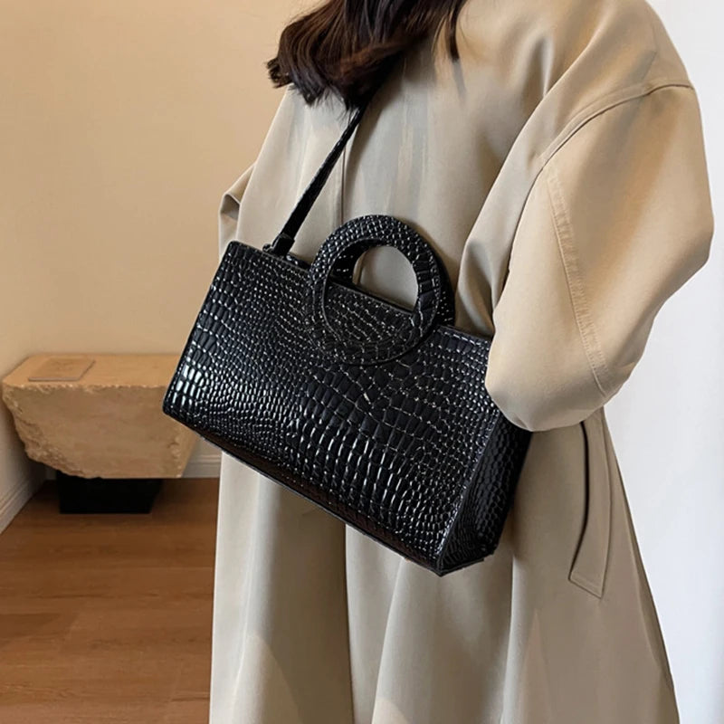 Luxury Crocodile Pattern Tote