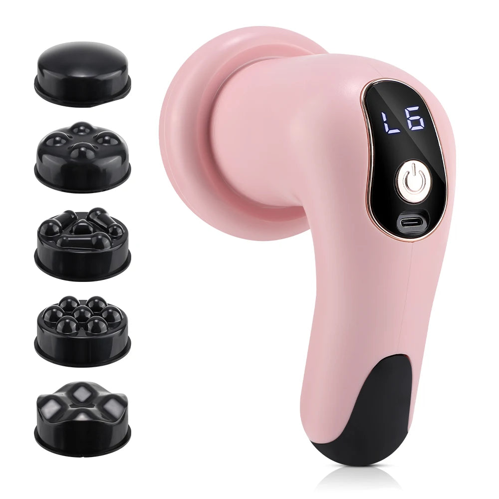 Portable Cordless Electric Body Massager with 5 Interchangeable Massage Heads - 17