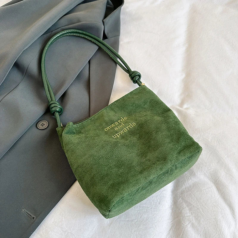 Luxury Retro Suede Shoulder Bag