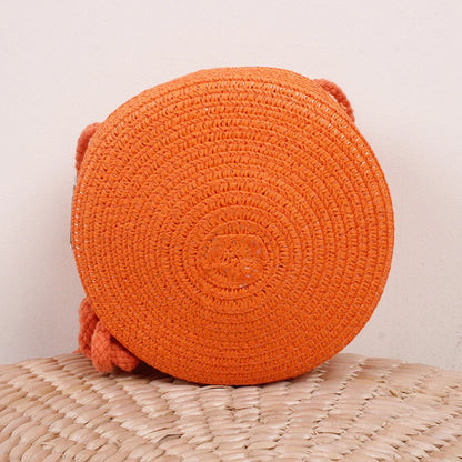 Luxury Round Straw Crossbody