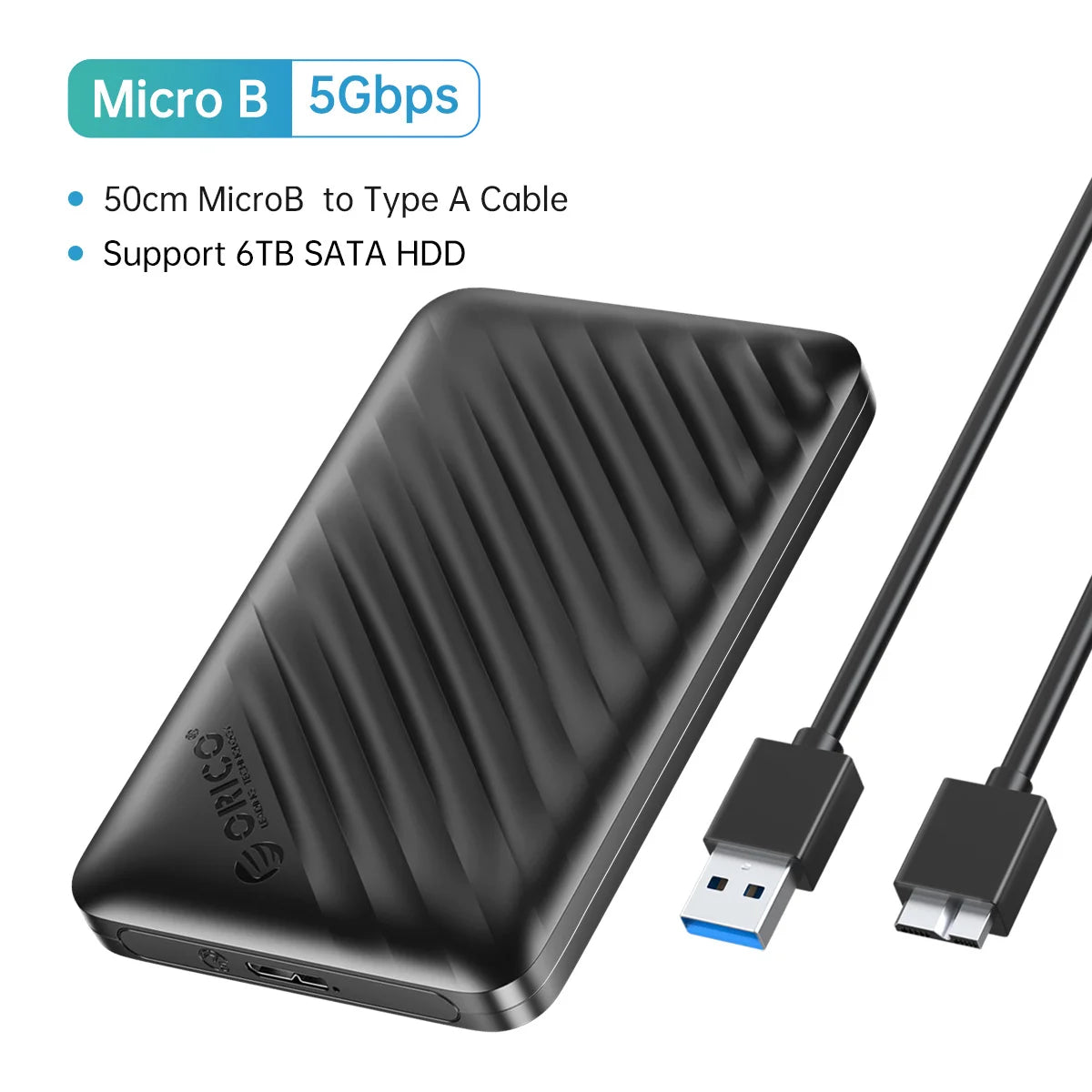 2.5" SATA to USB 3.0 External Hard Drive Enclosure Case for SSD/HDD - 15