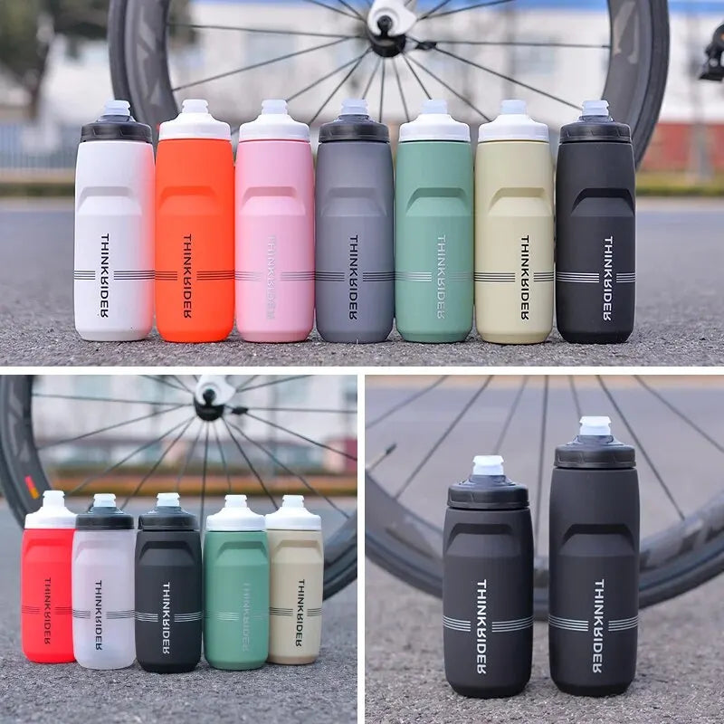 ThinkRider Sports Water Bottle - Leak-Proof Squeeze Bottle for Cycling & MTB - 5