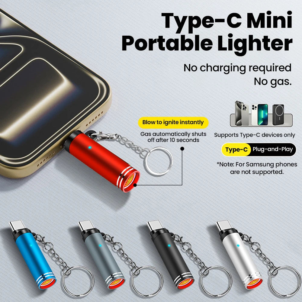 Mini USB-C Portable Cigarette Lighter - Instant Flameless Igniter - 2