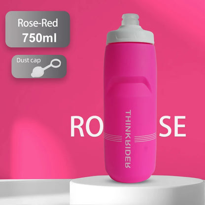 ThinkRider Sports Water Bottle - Leak-Proof Squeeze Bottle for Cycling & MTB