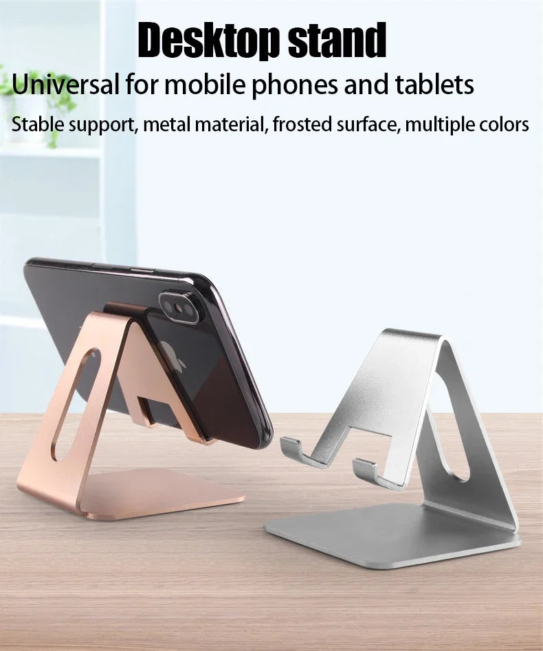 Adjustable Metal Desktop Phone & Tablet Stand - Universal Desk Mount Holder