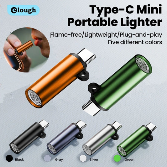 Portable USB-C Mobile Cigarette Lighter - Instant Blow-to-Ignite Tech