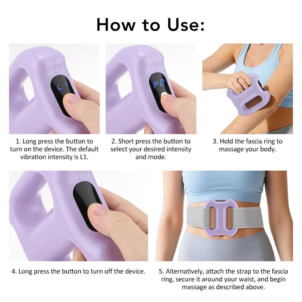 Electric Fascia Ring Full-Body Vibration Massager for Muscle Recovery