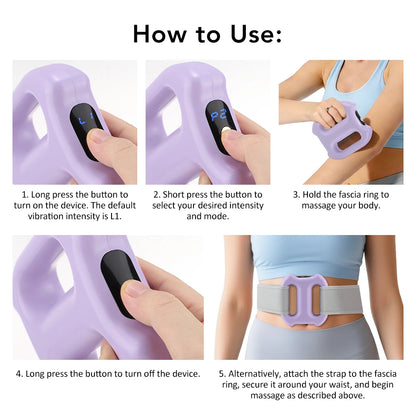 Electric Fascia Ring Full-Body Vibration Massager for Muscle Recovery