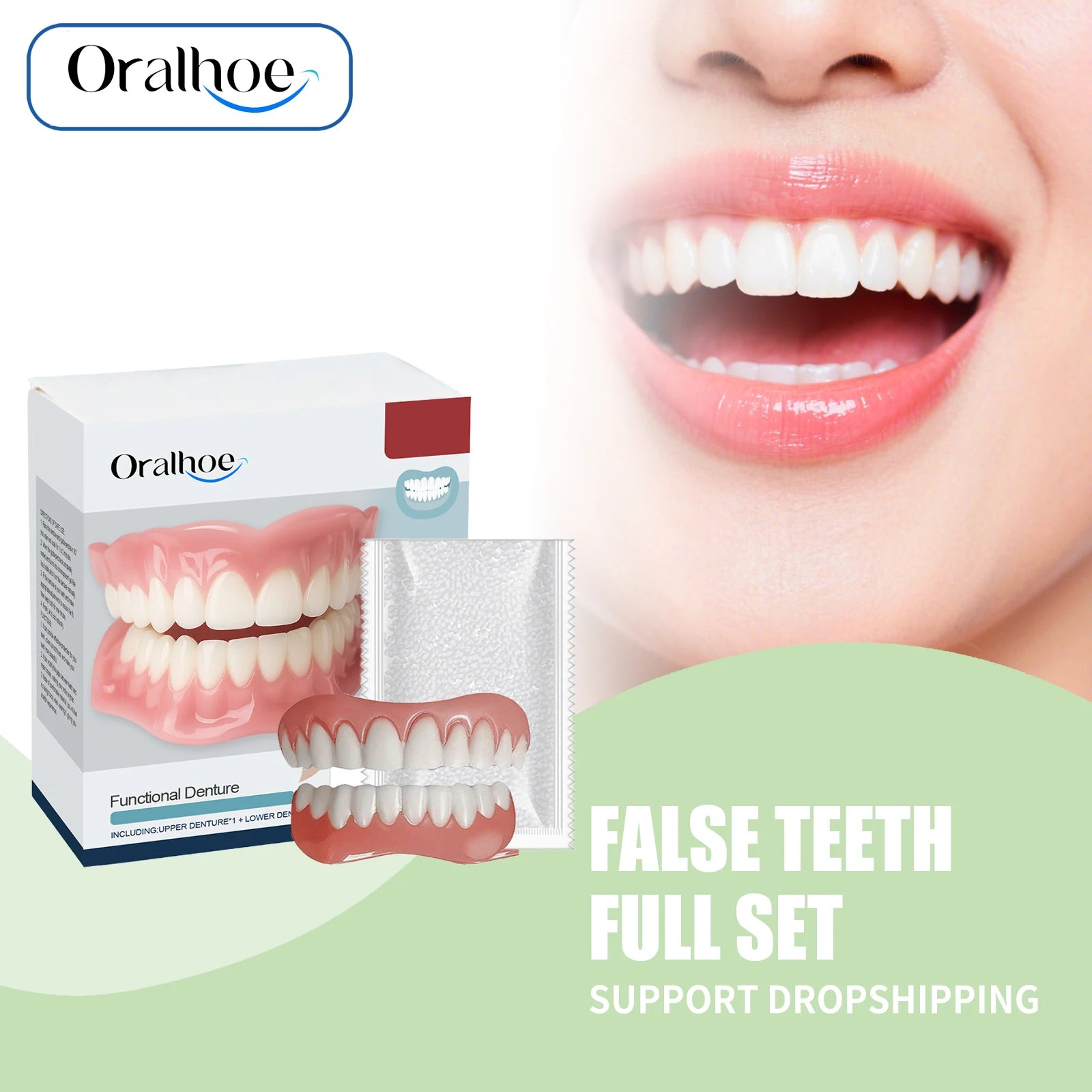 Silicone Dental Repair Kit - Removable Cosmetic Dentures for Natural Smile - 2