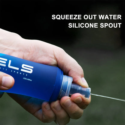 Collapsible Soft Water Bottle - BPA-Free Silicone Flask for Running & Hiking
