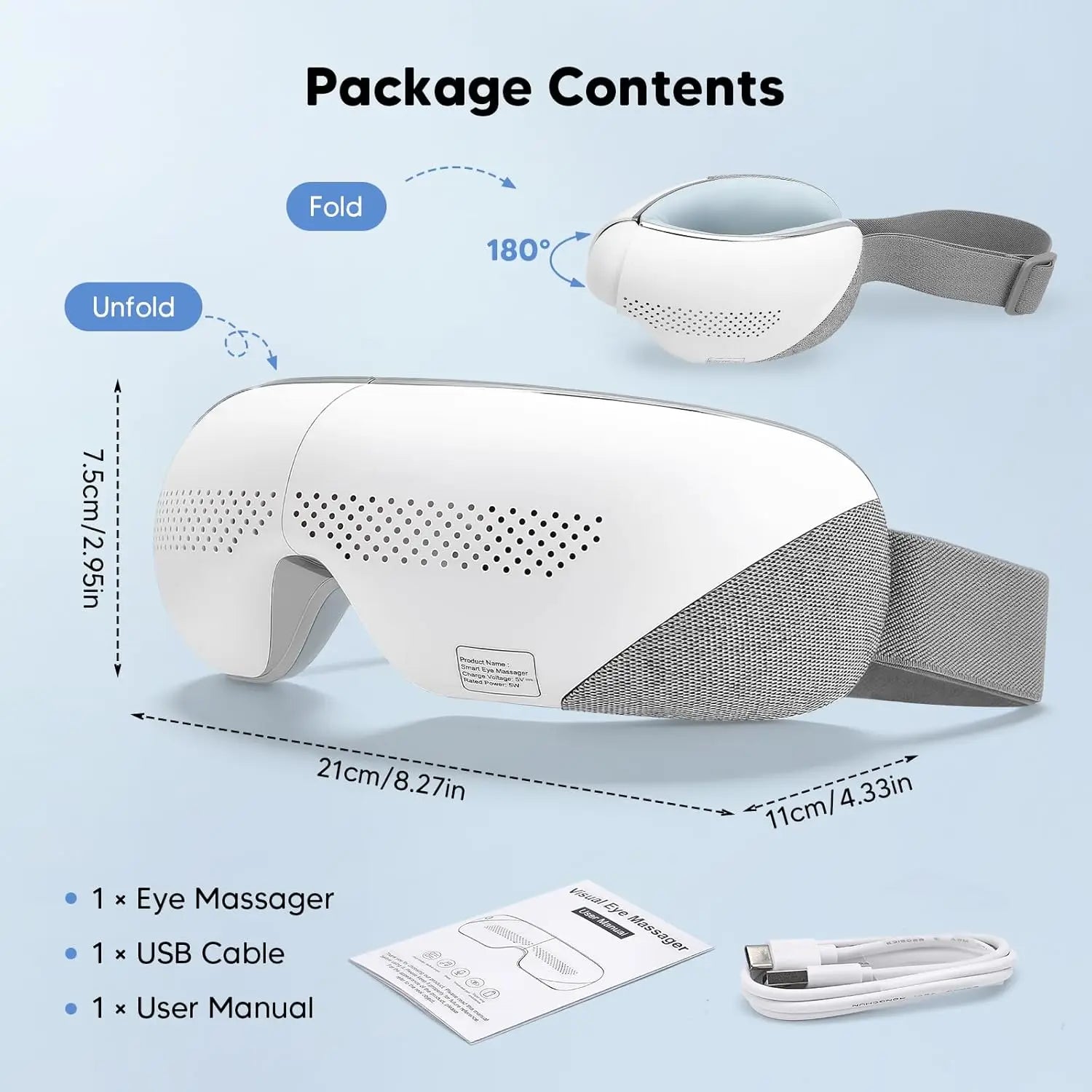 4-in-1 Rechargeable Airbag Eye Massager for Stress Relief and Fatigue - 6