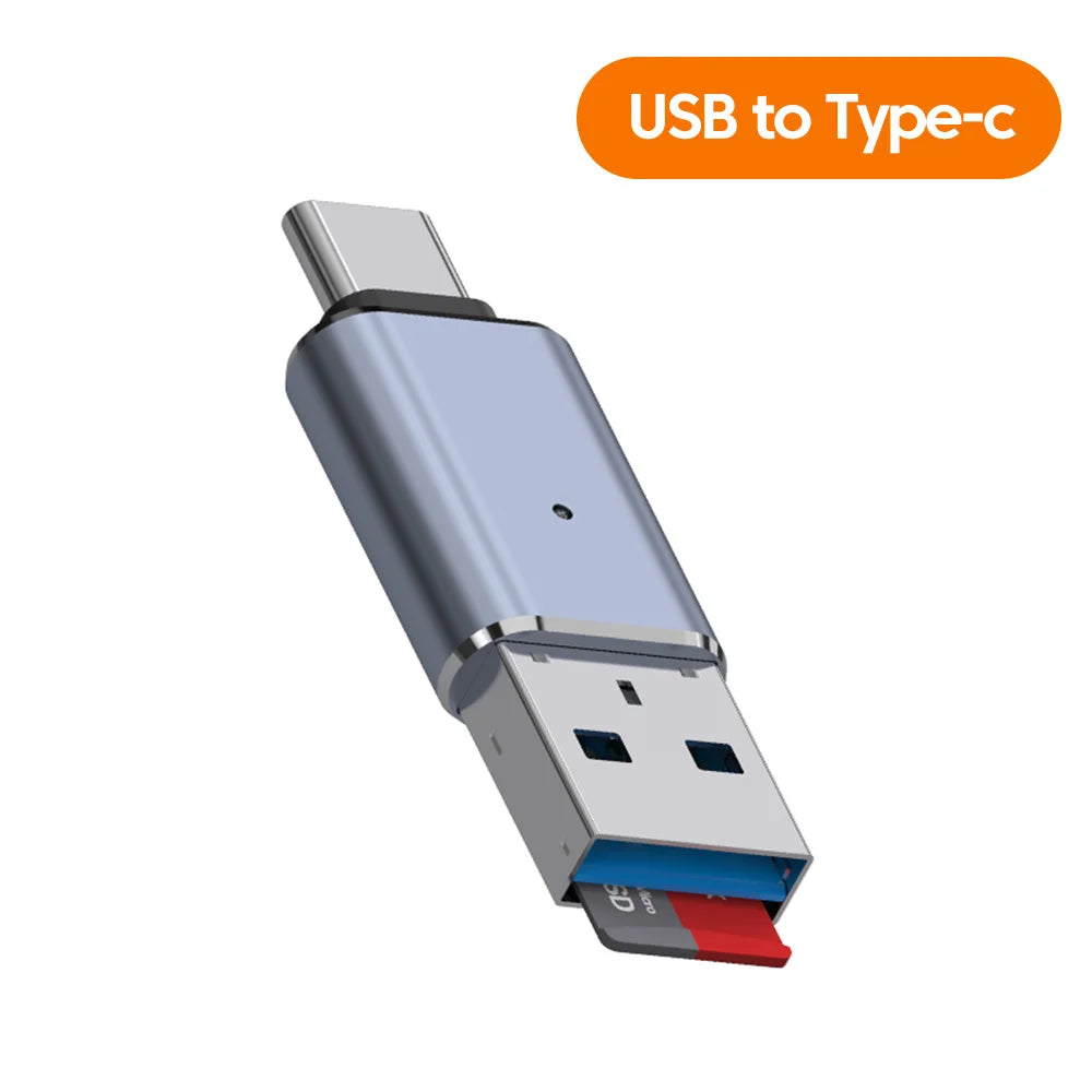 High-Speed USB 3.0 Dual-Slot SD & TF Memory Card Reader Adapter