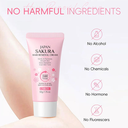 Japan Sakura Painless Hair Removal Cream for Smooth Silky Skin