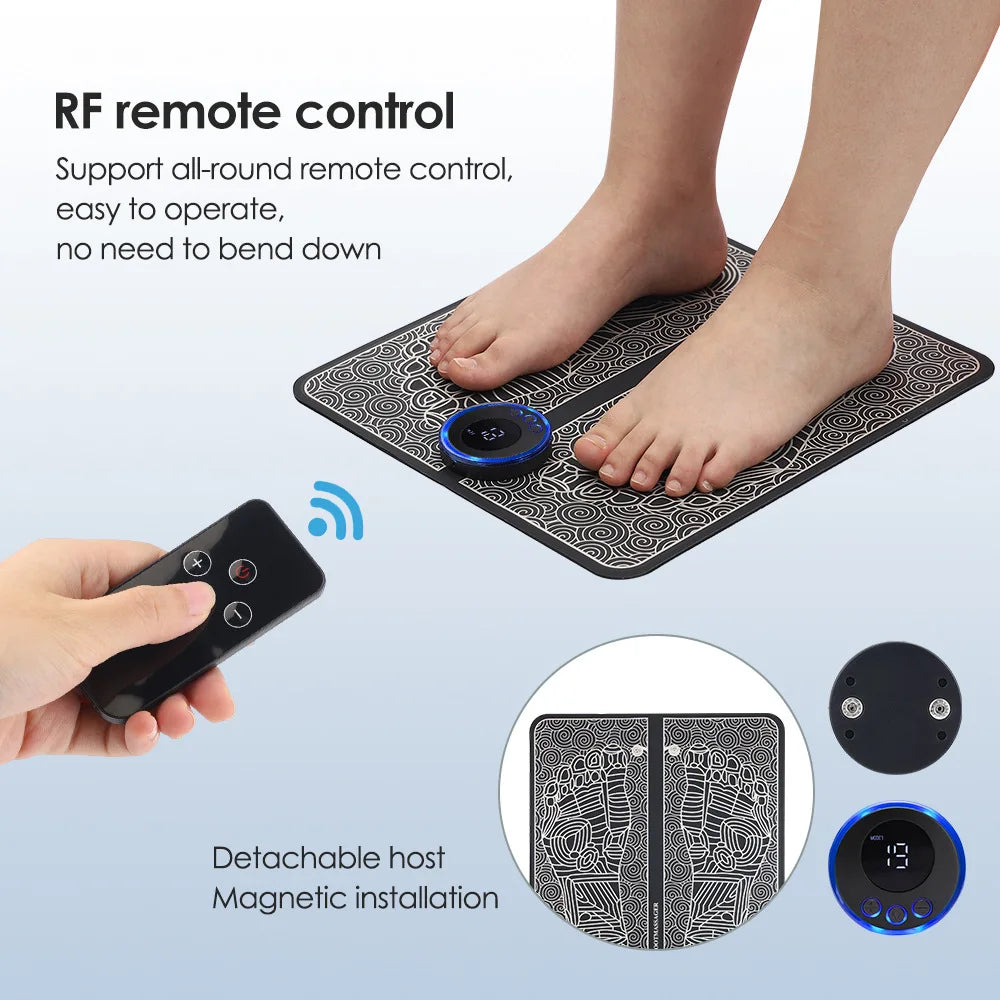 EMS Electric Foot Massager Pad - Pain Relief & Muscle Stimulator