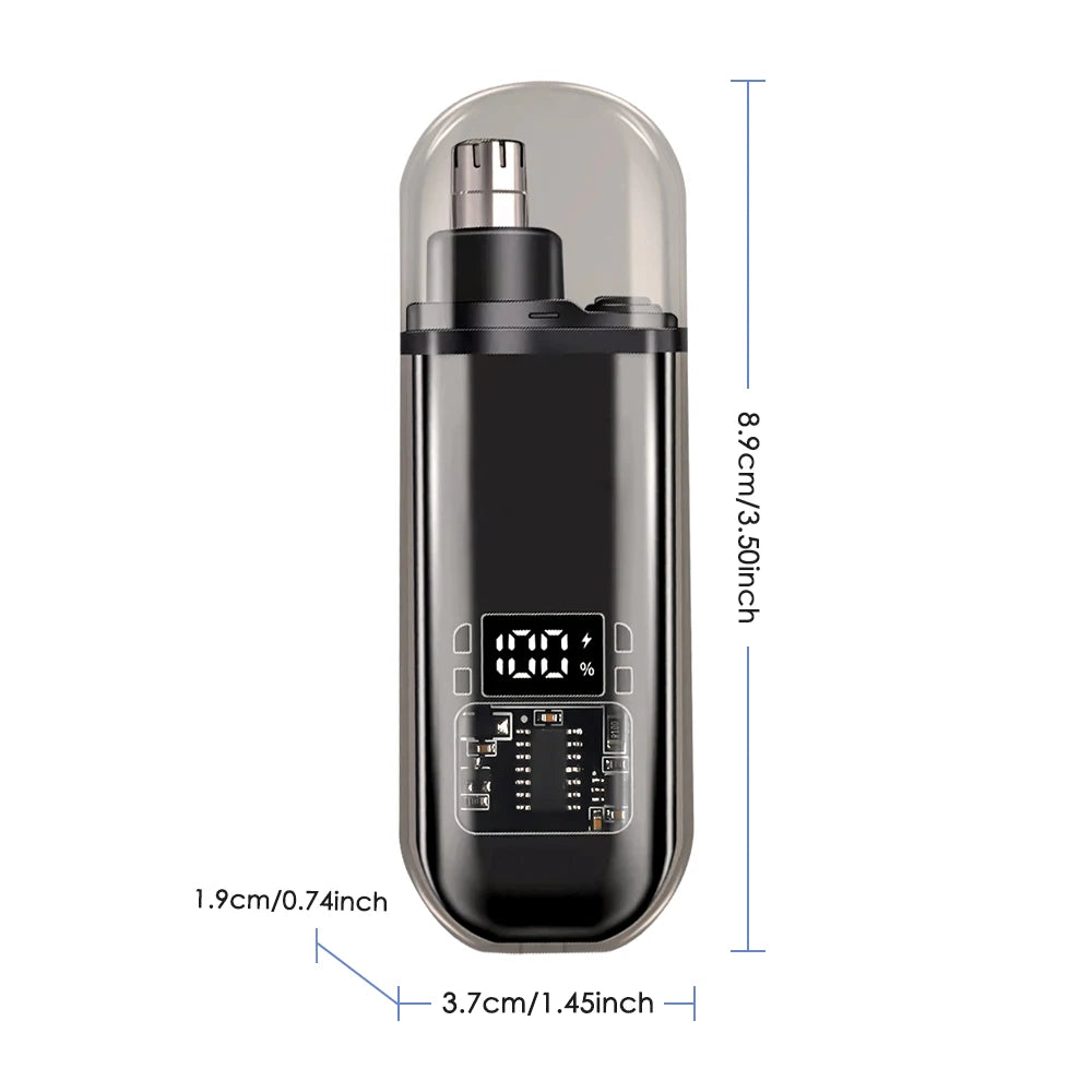 Portable Electric Nose Hair Trimmer USB Rechargeable Painless Grooming Device