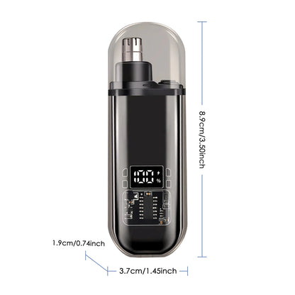 Portable Electric Nose Hair Trimmer USB Rechargeable Painless Grooming Device