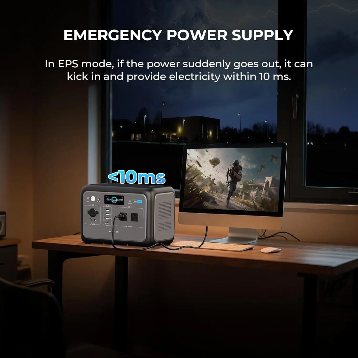 OUKITEL P800E 800W Portable Power Station 512Wh LiFePO4 Solar Generator