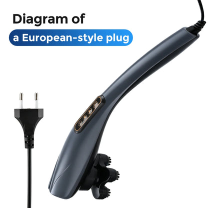 Electric Dolphin Percussion Body Massager with 6 Interchangeable Heads