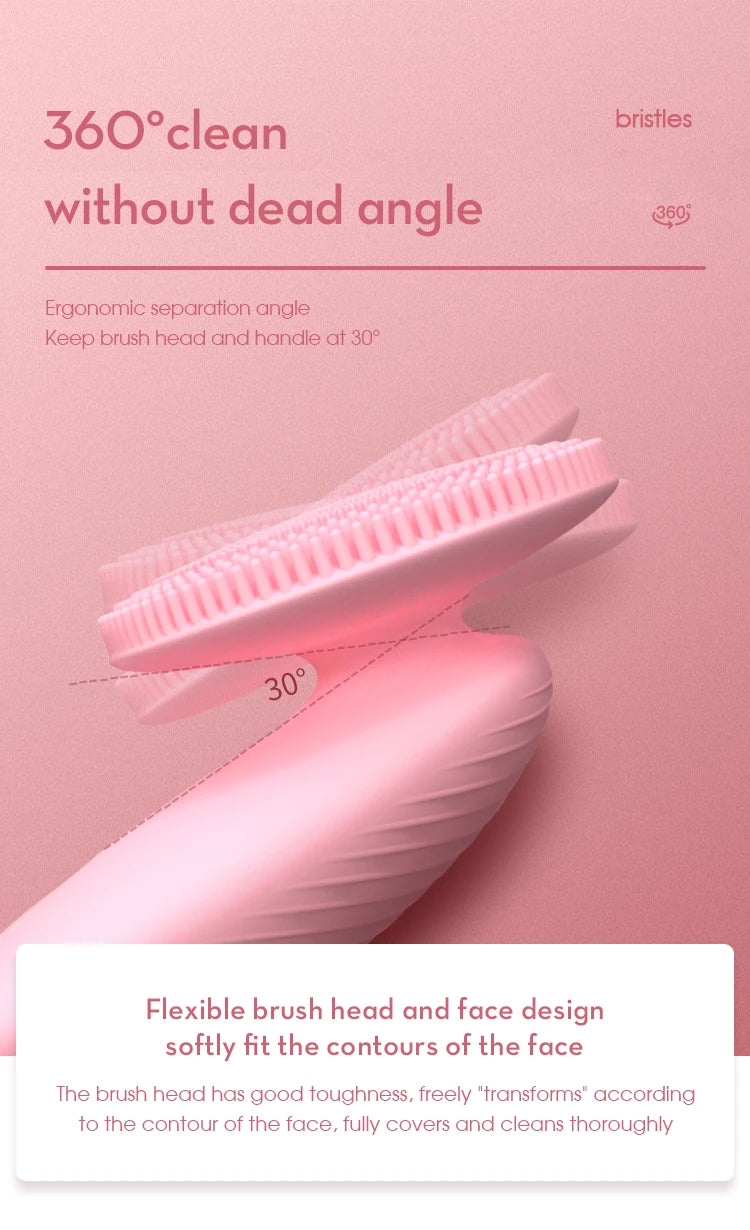 Sonic Electric Silicone Facial Cleansing Brush – Waterproof Skin Exfoliator