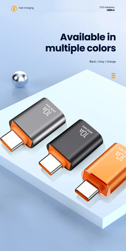 USB 3.0 to USB-C Adapter - Fast Charging & High-Speed Data Transfer OTG