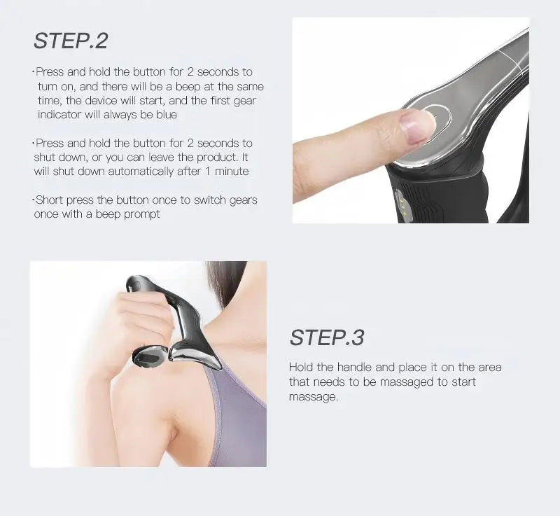 Deep Tissue Electric Fascia Knife Massager for Muscle Recovery & Pain Relief - 22