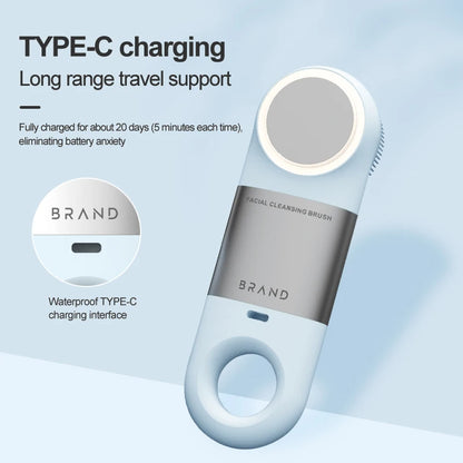 Hot & Cold Sonic Facial Cleansing Brush - Waterproof Silicone Face Massager