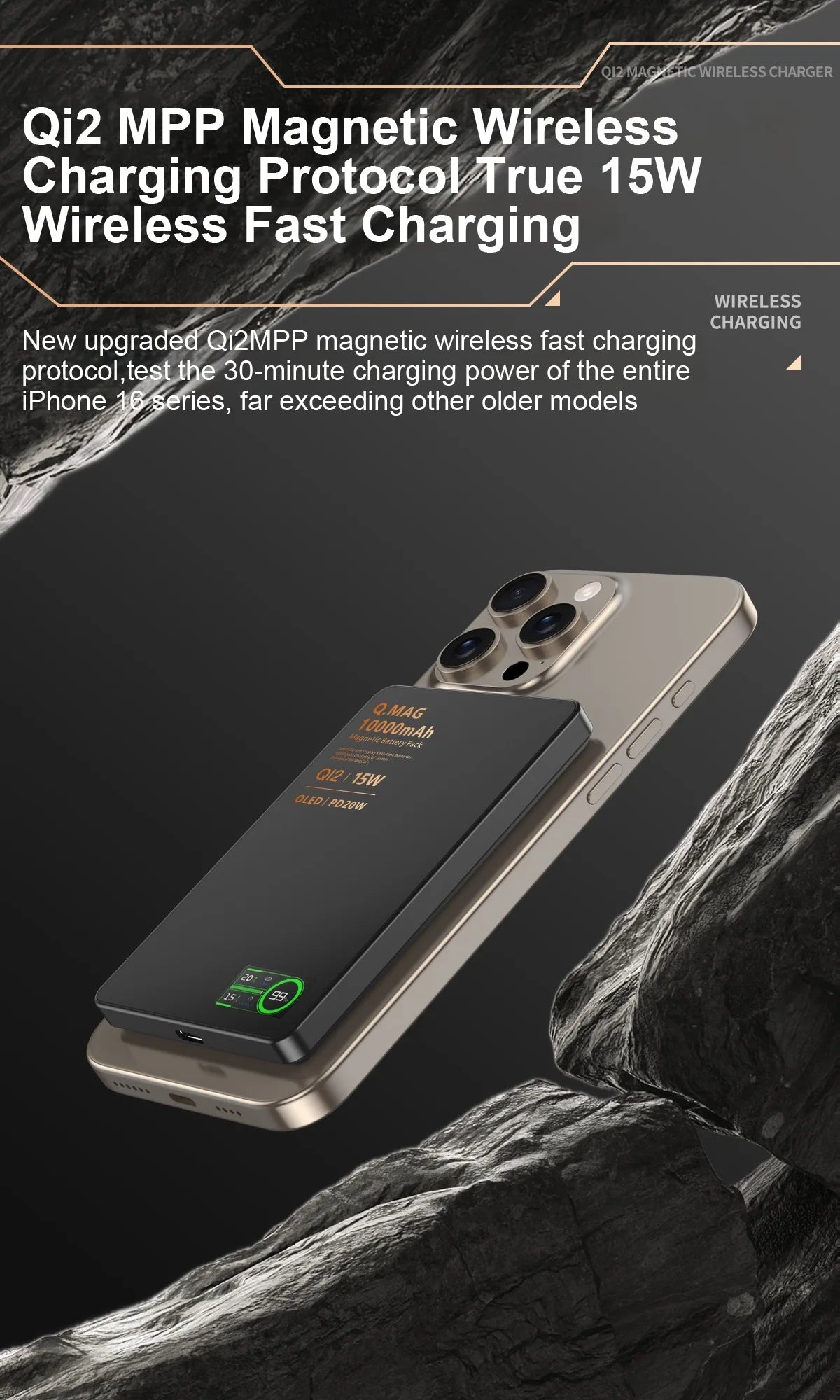 Magnetic Wireless Power Bank 5000mAh/10000mAh for iPhone 16-12 & Watch