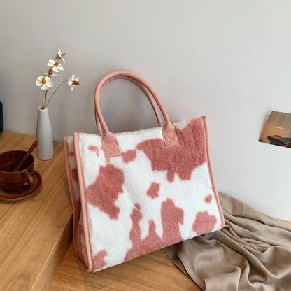 Leopard Faux Fur Tote